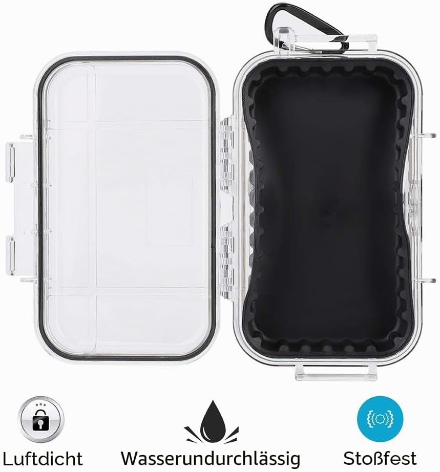 Alomejor Aufbewahrungskoffer Wasserdicht Stossfester luftdichter Carry Box Container für Outdoor Spo