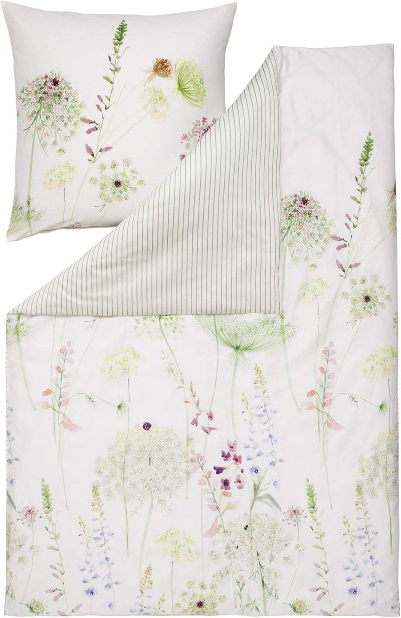 ESTELLA Bettwäsche Meadow | grün 155x200 + 80x80 Grün, 155x200 + 80x80 Grün