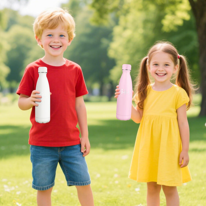 HoneyHolly Trinkflasche Edelstahl Kinder Sport, 500ML BPA-frei, Thermosflasche, Wasserflasche Doppel