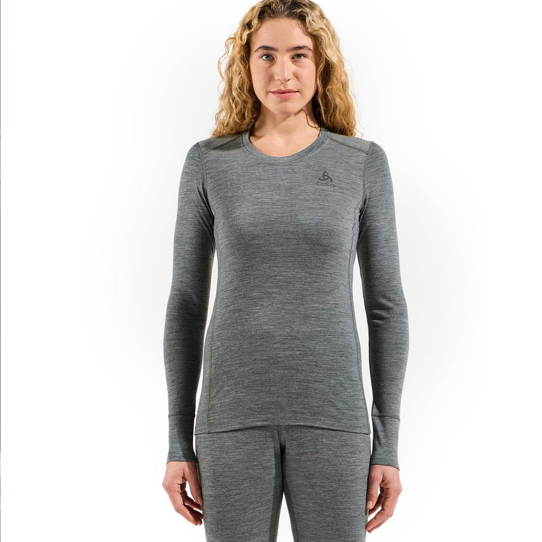 Odlo Natural Merino 200 Base Layer mit Odlo Steel Grey Melange XL, Odlo Steel Grey Melange XL