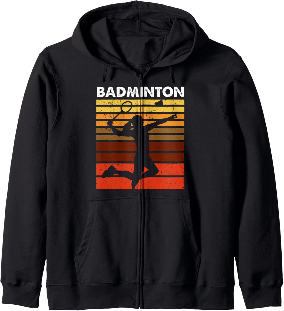 Badminton Sport Retro Vintage Badmintonspieler Kapuzenjacke