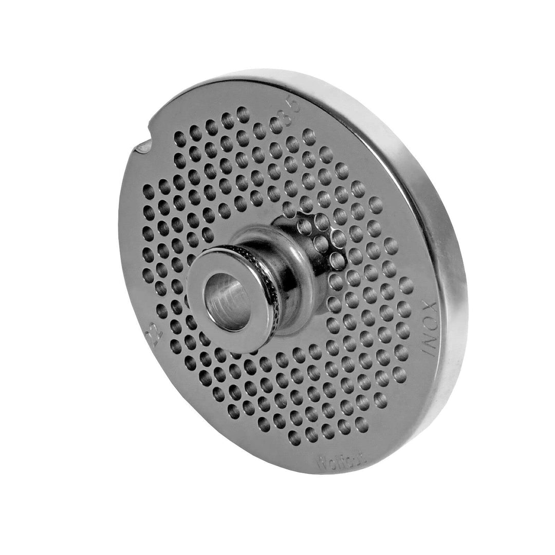 Wolfcut INOX Lochscheiben mit Nabe kompatibel mit Fleischwolf Bizerba FW82T / 22 (3,5 mm), 3,5 mm