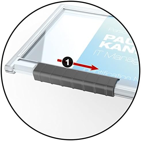 Durable Kartenhalter Pushbox Mono mit Textilband, 10 Stück, transparent, 892701 Für 1 Karte mit Text