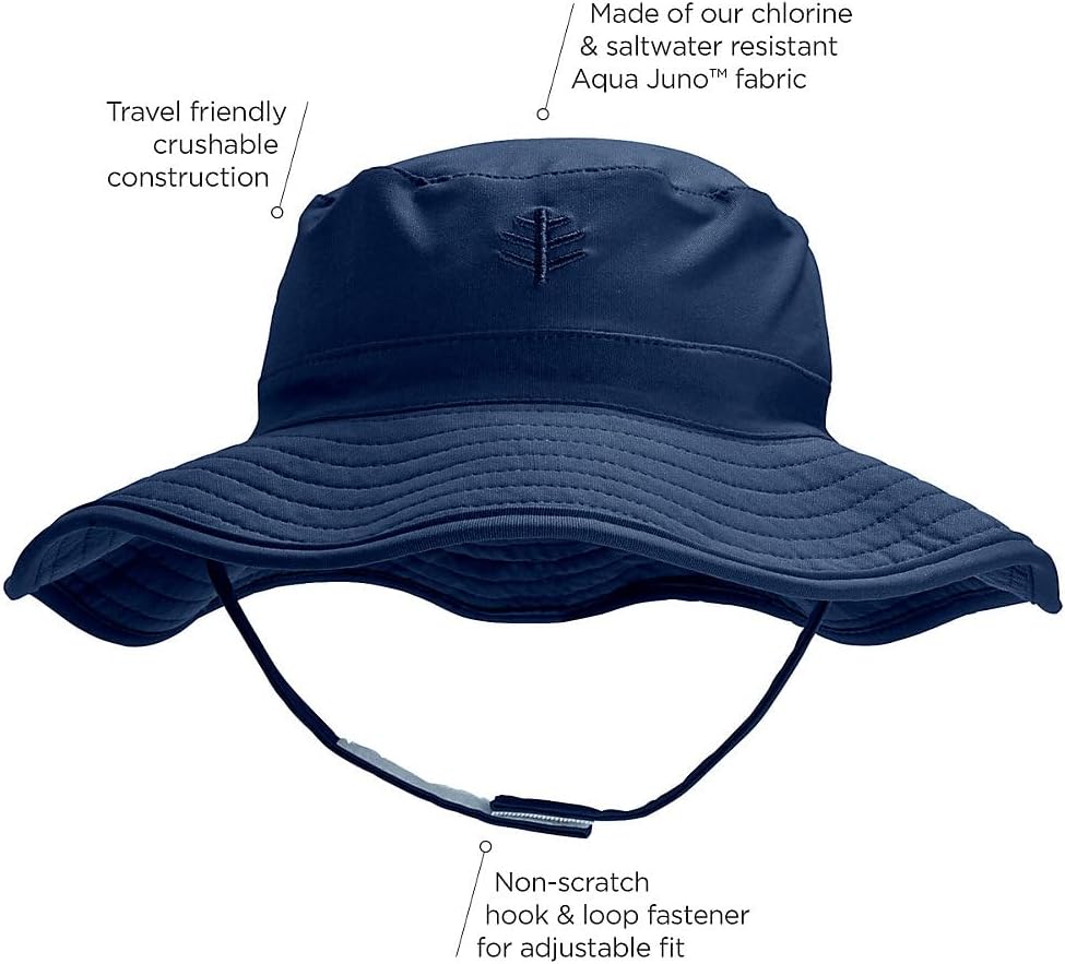 Coolibar Unisex Baby Bucket Hut Uv-Schutz 6 Monate Marineblau, 6 Monate Marineblau