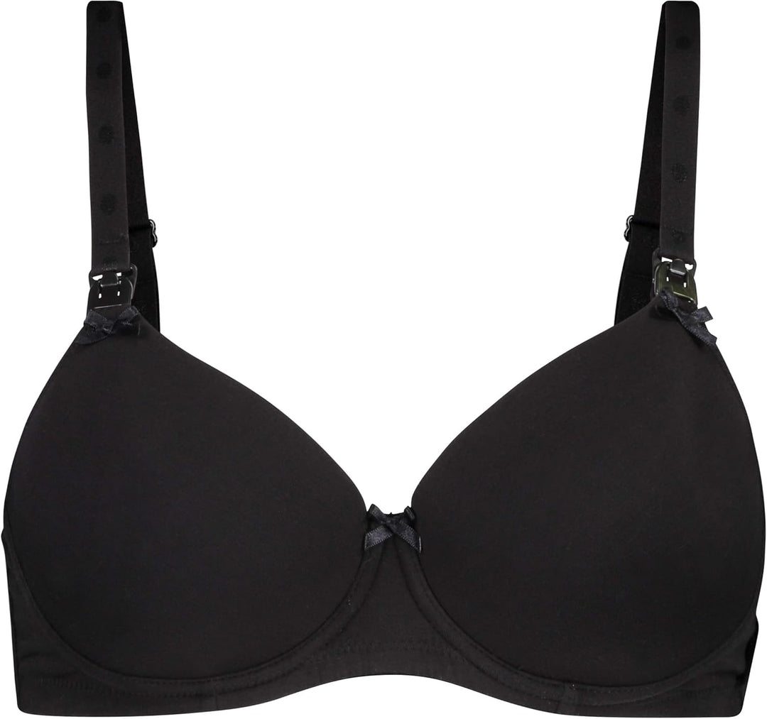 Noppies Damen Cotton Comfort Nursing Bra Gepolsterter BH, Undurchsichtige, Schwarz (Black C270)