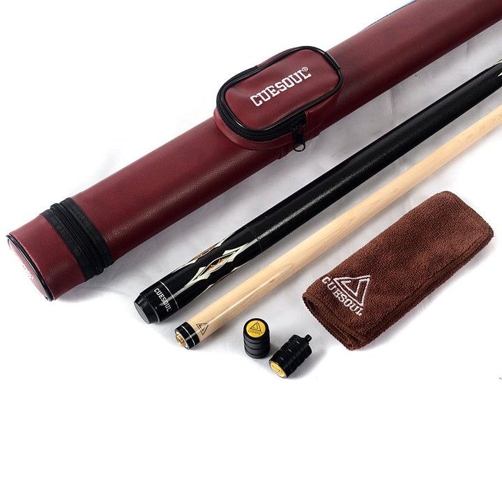 CUESOUL 19 Unzen 1/2 Jointed Maple-Pool Queue mit Etui CSBK005+CASE 13 mm, CSBK005+CASE 13 mm
