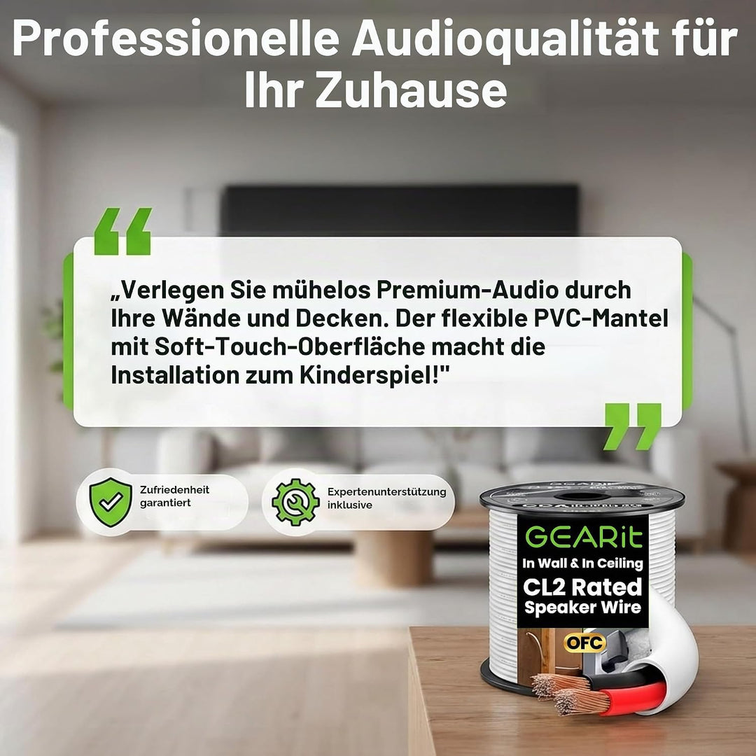 CL2 OFC Lautsprecherkabel, GearIT Pro Serie 100' 16 AWG, 100' 16 AWG