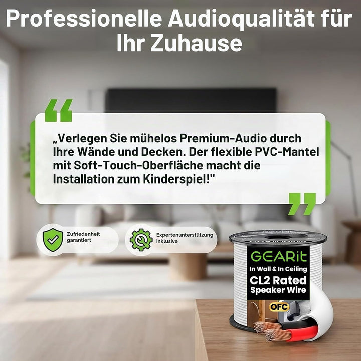 CL2 OFC Lautsprecherkabel, GearIT Pro Serie 100' 16 AWG, 100' 16 AWG