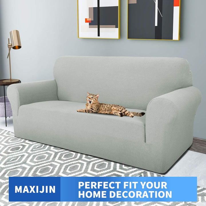 MAXIJIN Creative Jacquard Couchbezüge für 2-Sitzer, Super Stretch rutschfeste Liebessitz Sofabezug f
