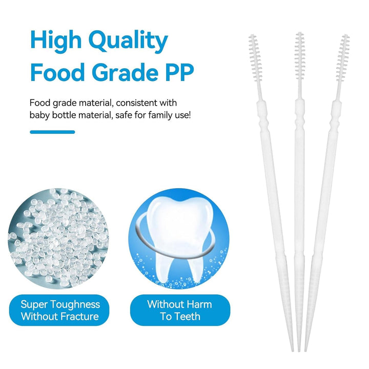 1100 Stück Kunststoff-Zahnstocher, runde Doppelkopf-Zahnstocher, runde Zahnreinigungsseide, Zahnseid
