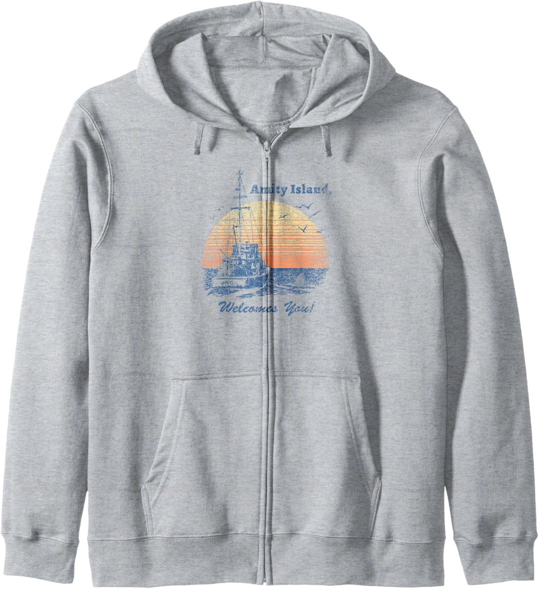 Jaws Jahrgang Amity Island Kapuzenjacke