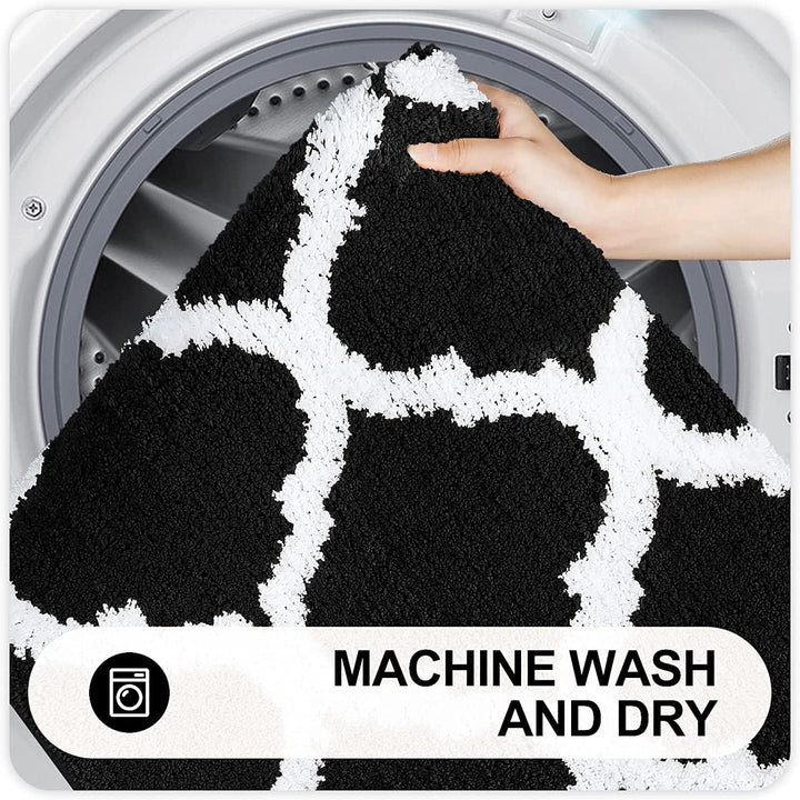 Homaxy rutschfest Badematte Badezimmerteppich Waschbar Hochflor Badteppich Flauschige Mikrofaser Bad