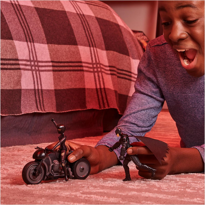 DC Batman The Batman 10cm Spielset mit Batman-, Selina Kyle-Actionfiguren und Selina Kyle-Bike inkl.
