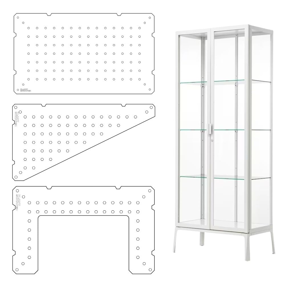 Einlegeböden für IKEA MILSBO Hoch Gewächshausschrank [3 Stück] - 8 mm dicke, klare Acryl-Pflanzenreg