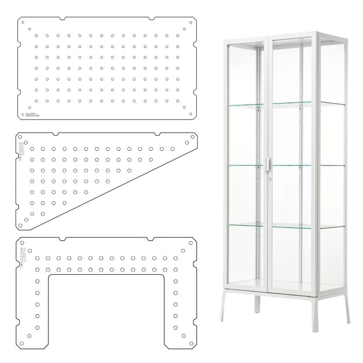 Einlegeböden für IKEA MILSBO Hoch Gewächshausschrank [3 Stück] - 8 mm dicke, klare Acryl-Pflanzenreg