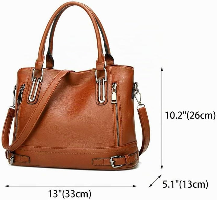 Damen Tasche Handtasche Umhängetasche Schultertasche Frauen Kulturbeutel Weekender Klein PU Leder DE