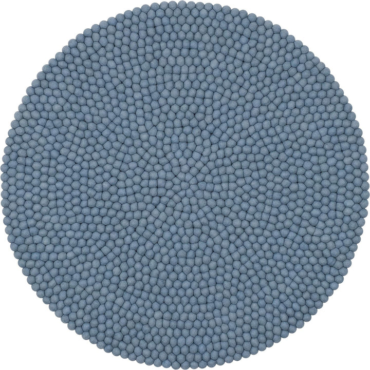myfelt Mia Filzkugelteppich — Ø 90 cm, ideal für Schlaf-, Wohn-, Kinderzimmer, Flur & Bad Ø 120 cm H