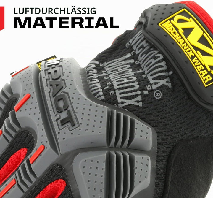 Mechanix Wear Mechanix Herren M-pact® (Medium, Schwarz/Rot) Handschuhe mit Stossschutz, Schwarz/Rot,