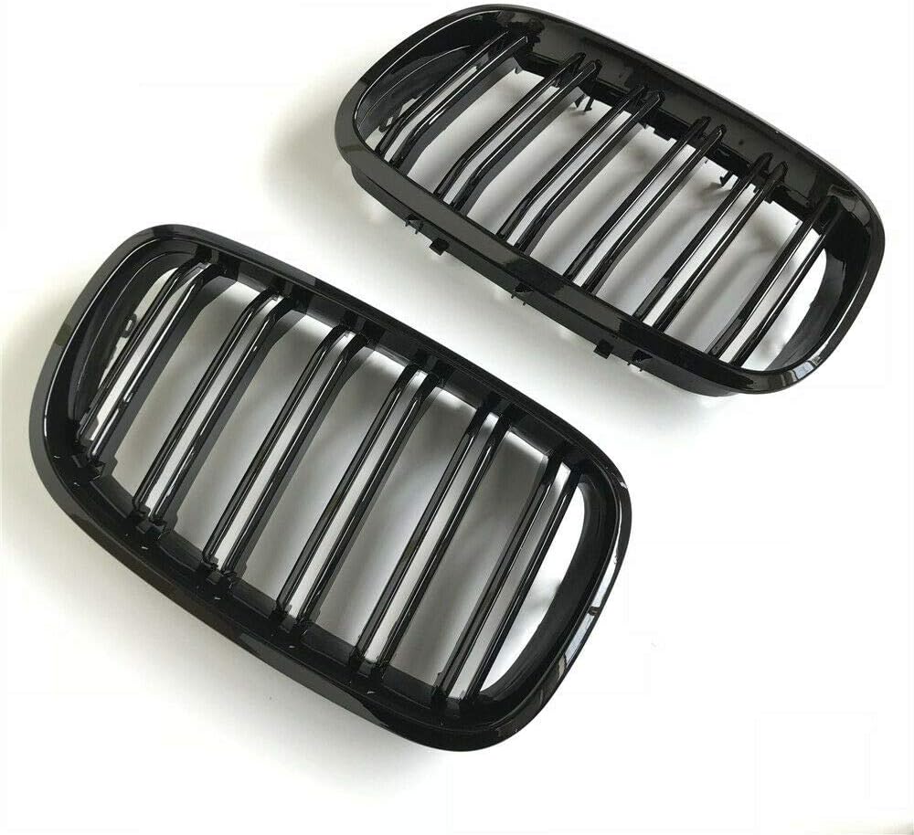 Kühlergrill für E70 E71 X5 X6 07–13, glänzend, Schwarz, 1 Paar