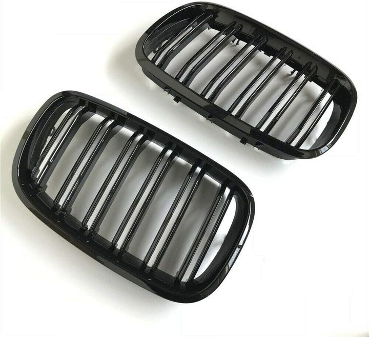 Kühlergrill für E70 E71 X5 X6 07–13, glänzend, Schwarz, 1 Paar