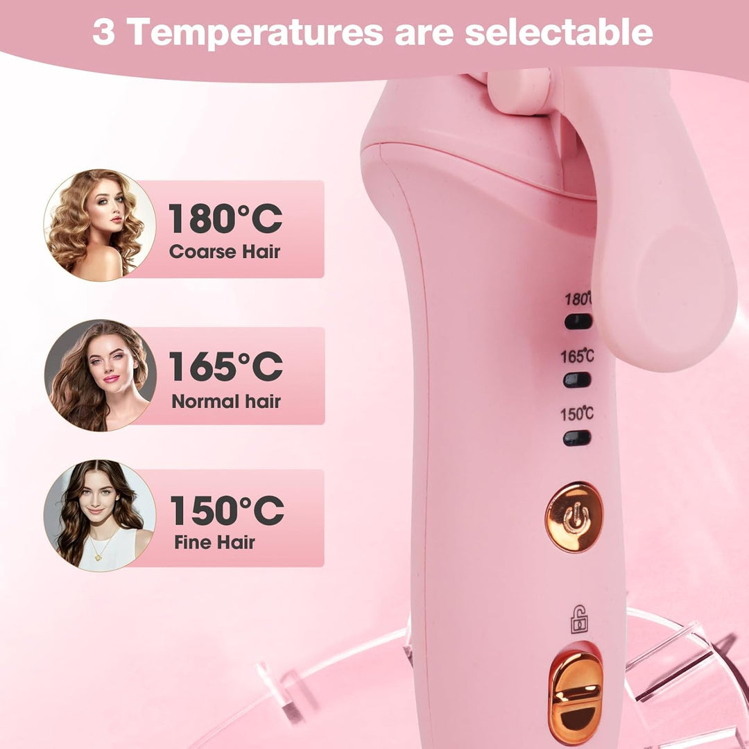 Kabelloser Lockenstab, 21,5 mm Reise Mini Hair Curler, USB Wiederaufladbar Lockenstab mit 3 Einstell