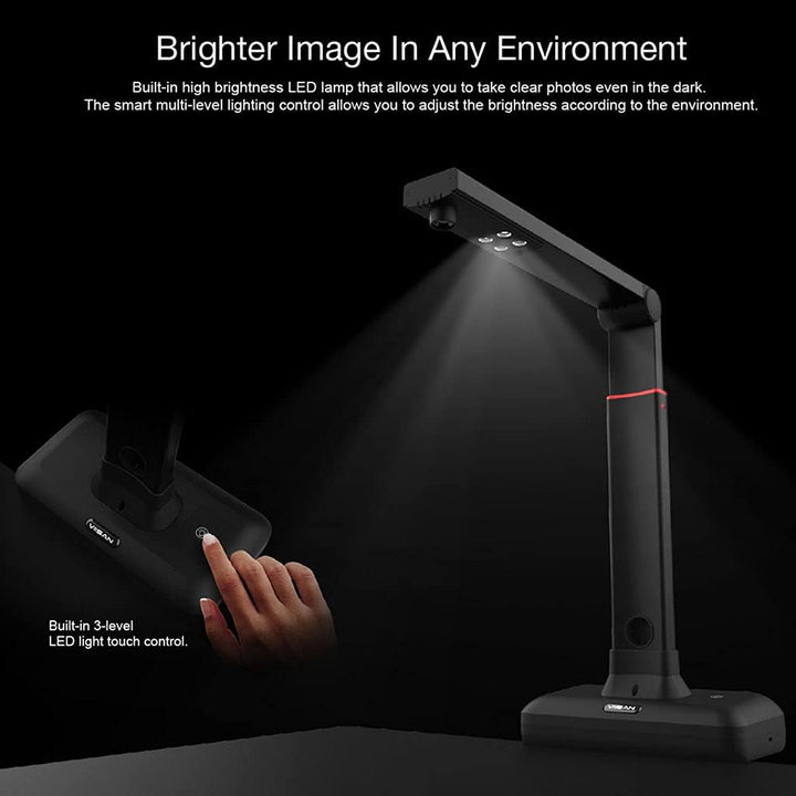 VIISAN Dokumentenscanner - 27MP Buchscanner mit Scan Max A2, ideal für grosse Periodika, Bücher und