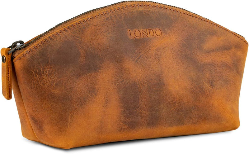 LONDO Handtasche aus echtem Leder, vielseitig einsetzbar, Gondel-Stil, Unisex Camel, Camel