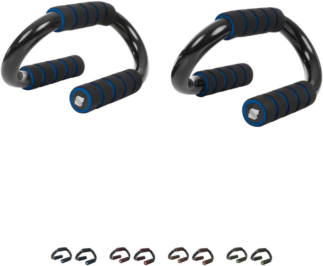 Sport-Tec Push Up Liegestützgriffe, Aufbau Brustmuskeln zu Hause oder im Fitnessstudio, Paar Blau, B