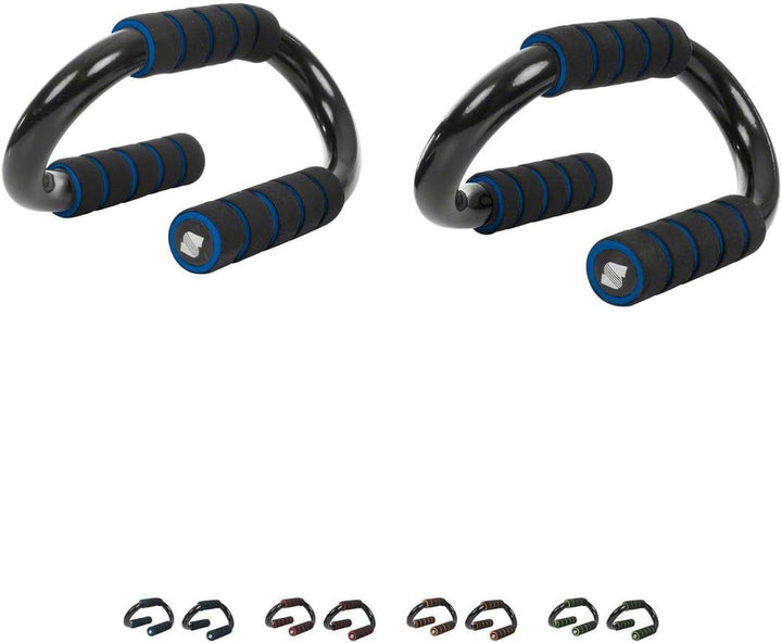 Sport-Tec Push Up Liegestützgriffe, Aufbau Brustmuskeln zu Hause oder im Fitnessstudio, Paar Blau, B