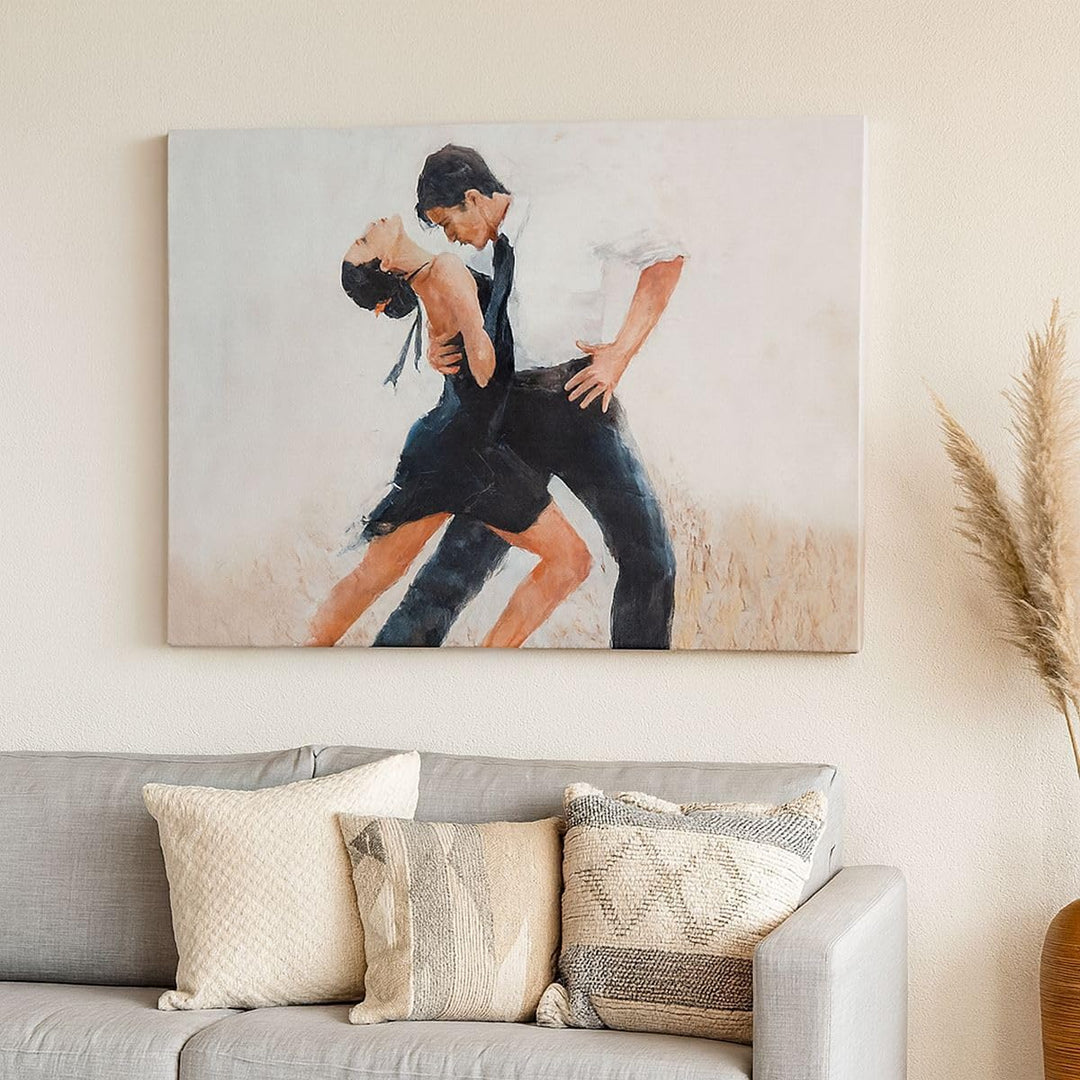 ARTTOR Bilder auf Leinwand 100x70cm Leinwandbild mit Rahmen tanzen sie Gross Wanddeko Bild Schlafzim