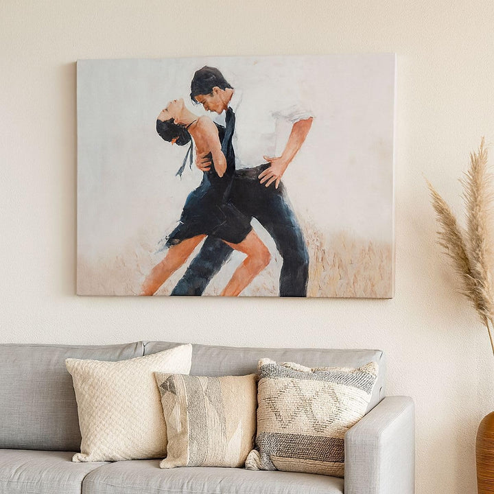 ARTTOR Bilder auf Leinwand 100x70cm Leinwandbild mit Rahmen tanzen sie Gross Wanddeko Bild Schlafzim