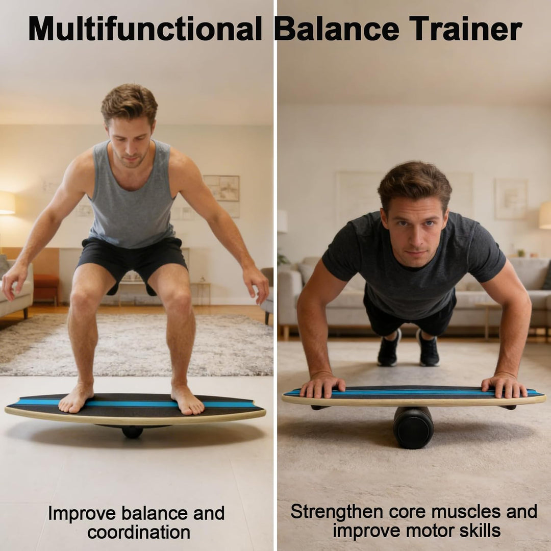 Diesisa Balance Board Erwachsene: 7-in-1 Balance boards Wackelbrett - Holz Balance Board Set Mit Rol