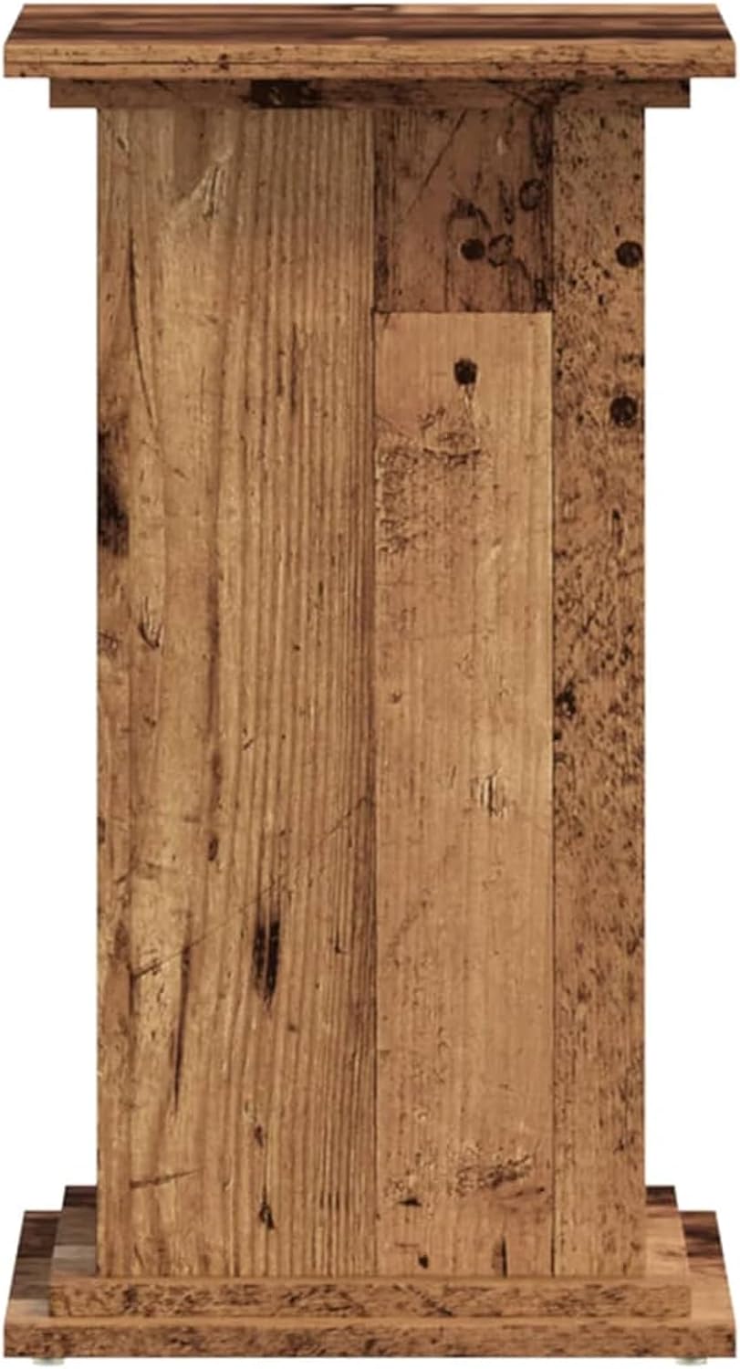 Gecheer Pflanzenständer Altholz-Optik Starkes Holzwerkstoff 33x33x60 cm für Inneneinrichtung 33 x 33