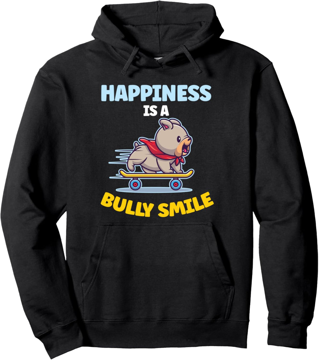 Lustiges Glück ist ein Bully Smile Skaten American Bully Pullover Hoodie