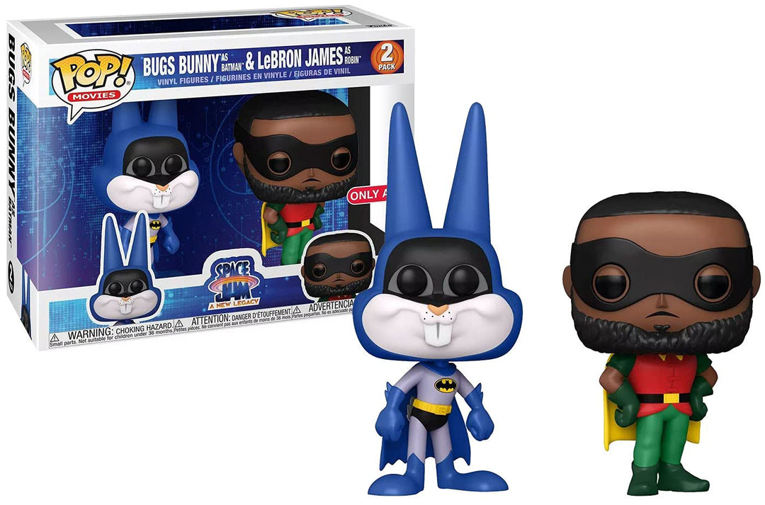 Funko! Pop – 2 Pack Exclusive Space Jam 2 – Bugs as Batman & Lebron James