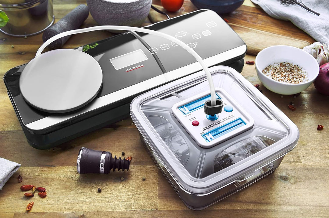 GASTROBACK #46014 Design Vakuumierer Advanced Scale Pro, Sensor-Touch Bedienung Integrierte Präzisio