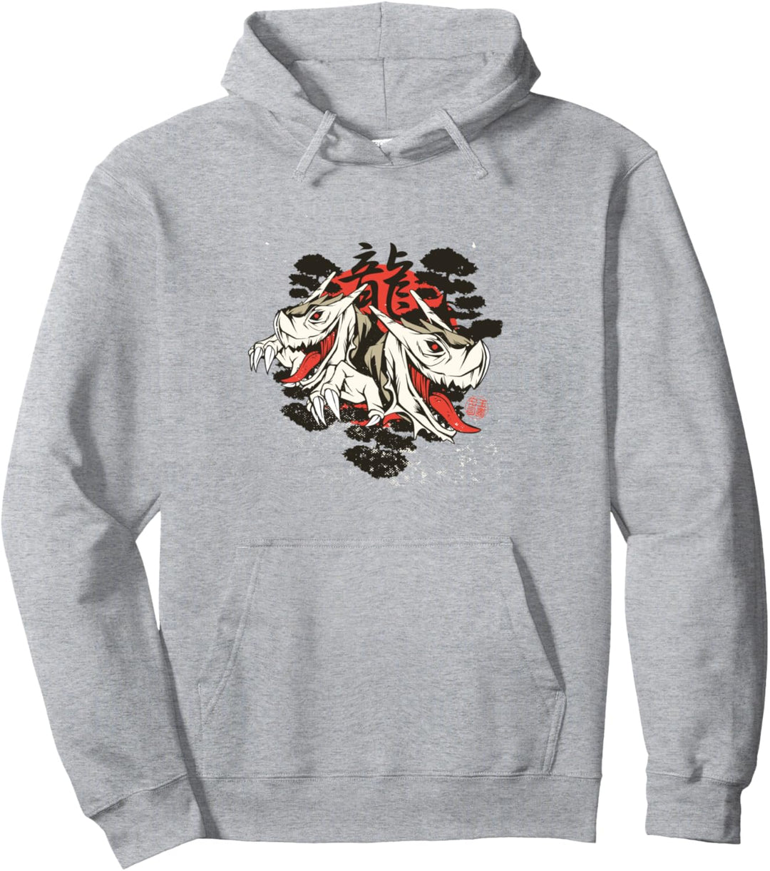 Japanisches Drachen-Kunstwerk I Kunstvolles Grafikdesign Japan Pullover Hoodie
