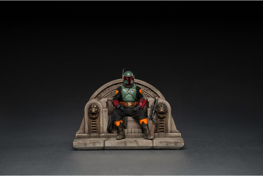 Iron Studios 1:10 Boba Fett auf Thron – Der Mandalorianer