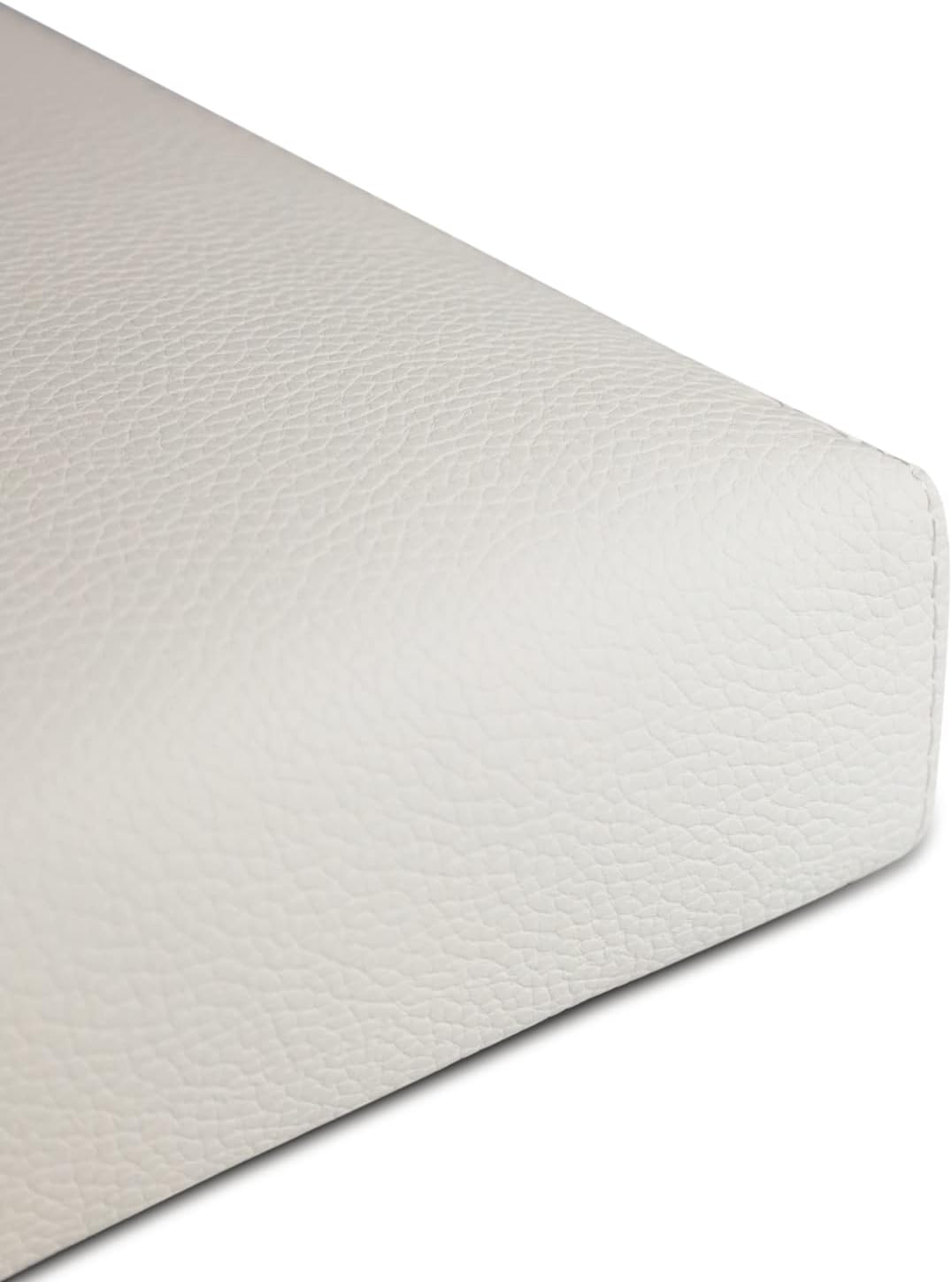 P17 | Kopfteil aus Kunstleder | 80 x 60 | gestreift | Einzelbett | (Weiss) 80 x 60 cm Eco Leather -