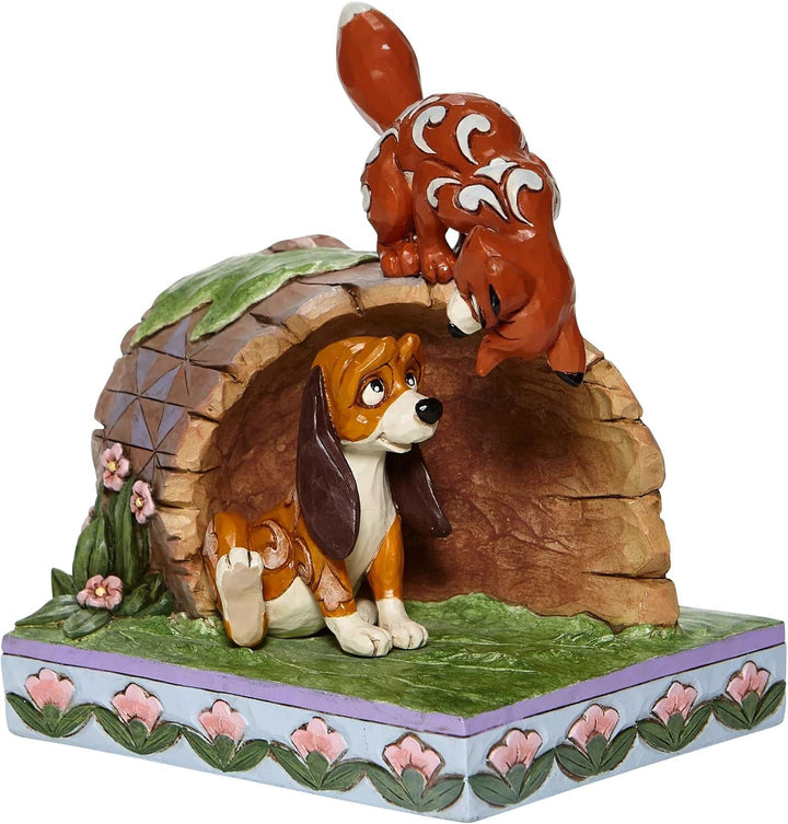 Jim Shore Disney Traditions Der Fuchs und der Hund ‚Unwahrscheinliche Freunde‘ Figurine One Size, On