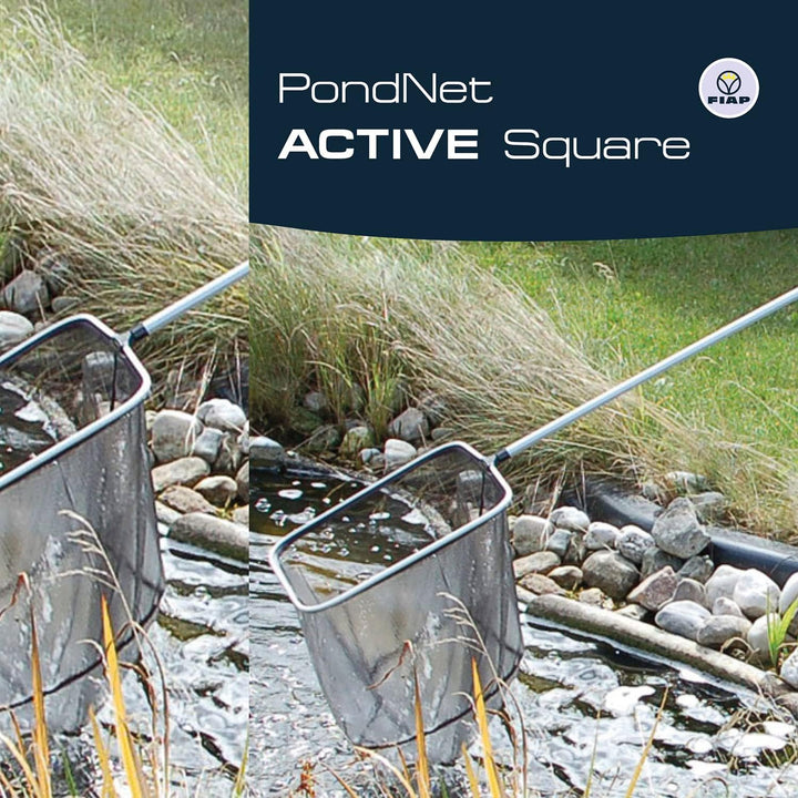 FIAP PondNet Active Square - 350 x 350 mm - Profi - Teichkescher - Kescher - Fischkescher - Teichzub