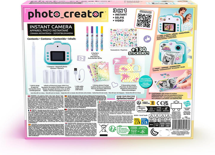 Canal Toys - Photo Creator – Sofortbildkamera Limitierte Edition – Thermodruck, ohne Tinte – Kinder