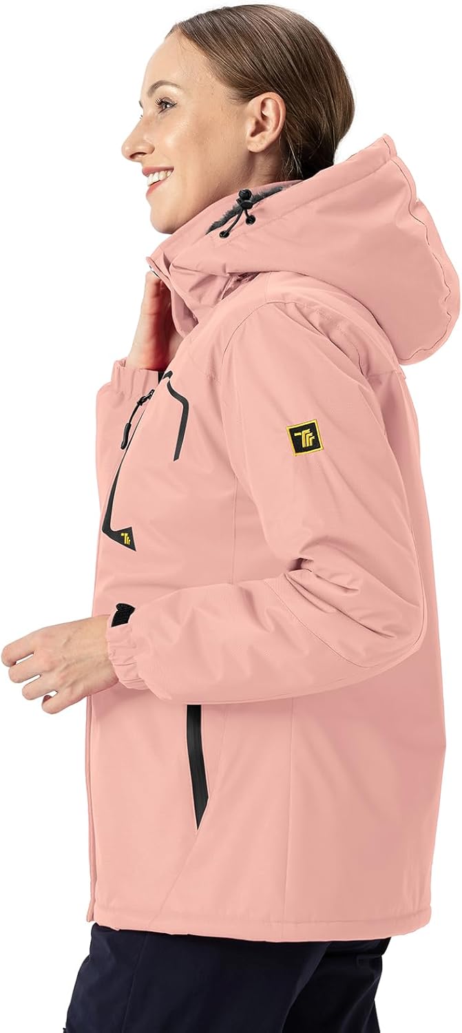 Damen Jacken Fleecejacke Winterjacke Wasserdicht Atmungsaktiv Verdickt Warm Winddicht Softshelljacke
