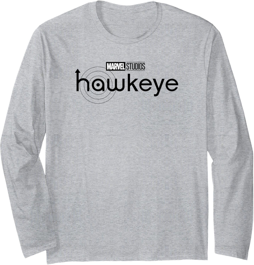 Marvel Hawkeye Dark Title Logo Langarmshirt