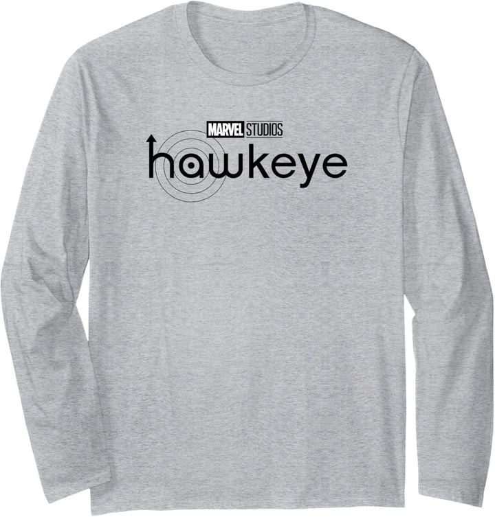 Marvel Hawkeye Dark Title Logo Langarmshirt