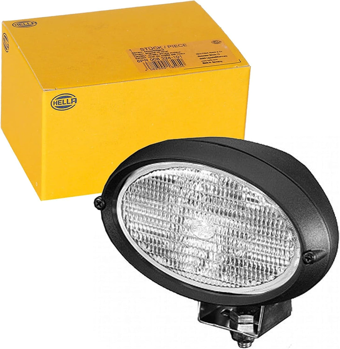 HELLA - Halogen-Arbeitsscheinwerfer - Oval 100 - 24/12V - Schraubanschluss/Anbau - 4-Punkt Befestigu