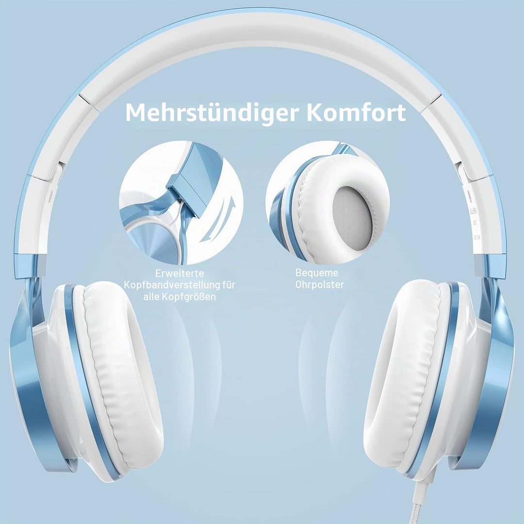 AILIHEN MS300 Kopfhörer mit Kabel und Mikrofon für Chromebook, Laptop, Computer, Smartphone, 3,5 mm,