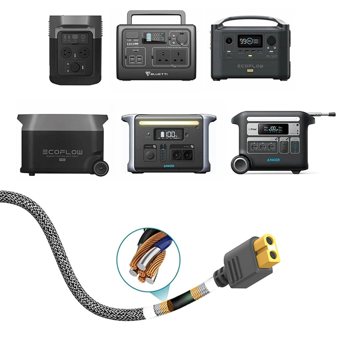 KFD XT60 Auto Ladegerät für ALLPOWERS R600 Kfz Batterieladekabel Anker SOLIX C1000 757 767 Auto-Lade