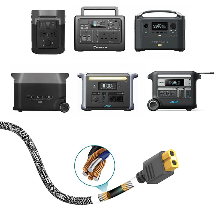 KFD XT60 Auto Ladegerät für ALLPOWERS R600 Kfz Batterieladekabel Anker SOLIX C1000 757 767 Auto-Lade
