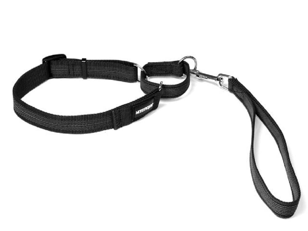 Mystique® Gummierte Agility Leine 25mm schwarz 45-60cm 45-60cm schwarz, 45-60cm schwarz